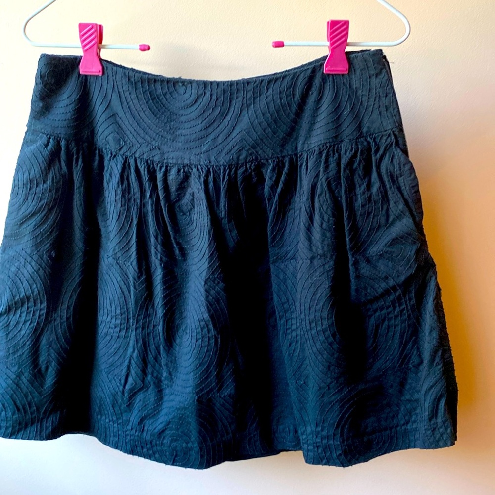 Gap Lined cotton skirt, side zip. black, size 1 (0-2)